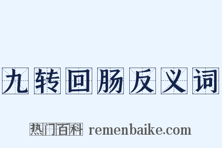 九转回肠反义词是什么意思的图片